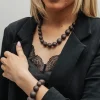 Bead kaulakoru; tummanruskea
