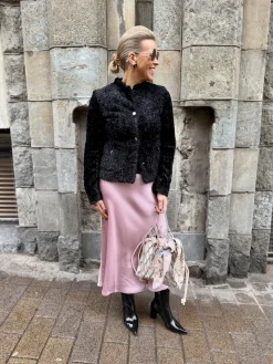 Day pearly velvet laukku; nude rosa