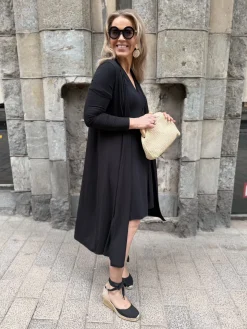 DW Bambu neuletakki; musta