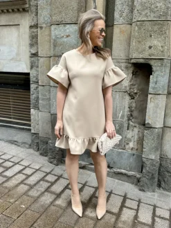 DW Cecilia fyrrymekko; beige