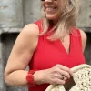 Jill joustava rannekoru; punainen marmori