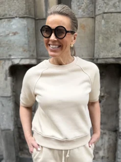 SL Rolanda lyhythihainen svetari; oatmeal
